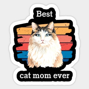 Cat t shirt - Best cat dad ever Sticker